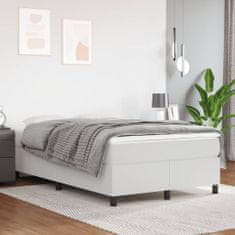 shumee Box spring postel s matrací bílá 120x190 cm umělá kůže