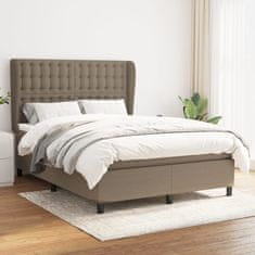 Greatstore Box spring postel s matrací taupe 140x190 cm textil