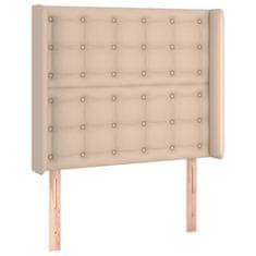 Petromila Box spring postel matrace a LED cappuccino 90x190 cm umělá kůže