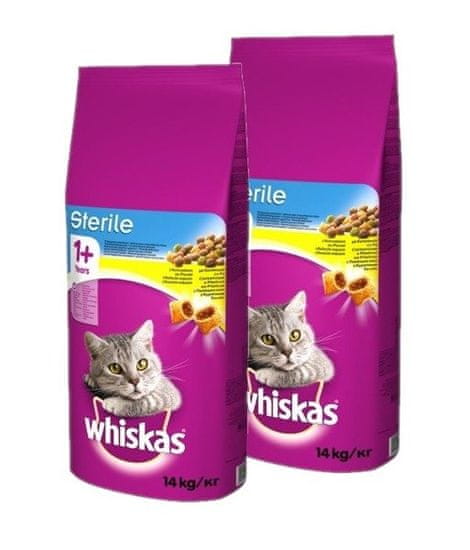 Whiskas Sterile granule pro sterilizované kočky s kuřecím masem 2x 14 kg