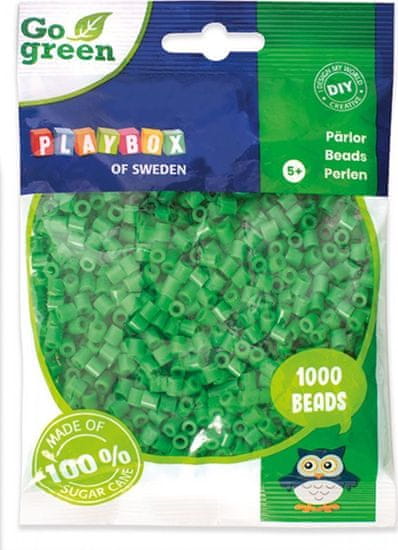 PLAYBOX  Zažehlovací korálky - zelené 1000 ks
