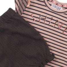Dirkje Set 2dílný kr. kalhoty 74 Smokey Pink+Stripe+Smokey Grey