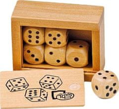 Goki  Dřevěné hrací kostky v krabičce (6ks)