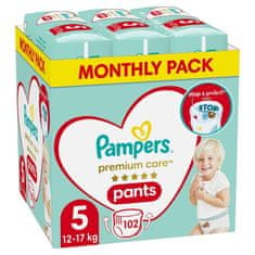 Pampers Premium Care Kalhotky plenkové vel. 5 (12-17 kg) 102 ks