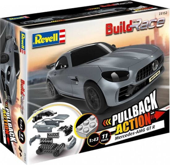 Revell  Build 'n Race auto 23152 - Mercedes-AMG GT R (šedý) (1:43)