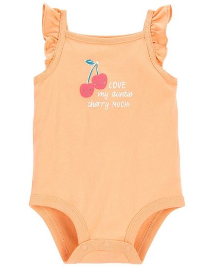 Carter's Body na ramínka Orange Cherry holka 9m