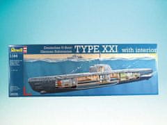 Revell  Plastic ModelKit ponorka 05078 - Deutsches U-Boot Typ XXI mit Interieur (1:144)