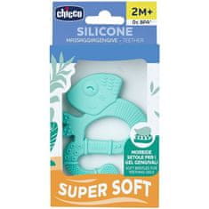 Chicco Kousátko silikonové Super Soft Chameleon modrý 2m+