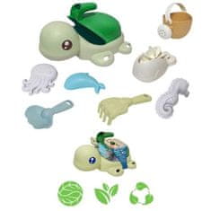 WOOPIE WOOPIE GREEN Green Turtle Sand Set 8 ks. BIOLOGICKY ROZLOŽITELNÝ BIO MATERIÁL