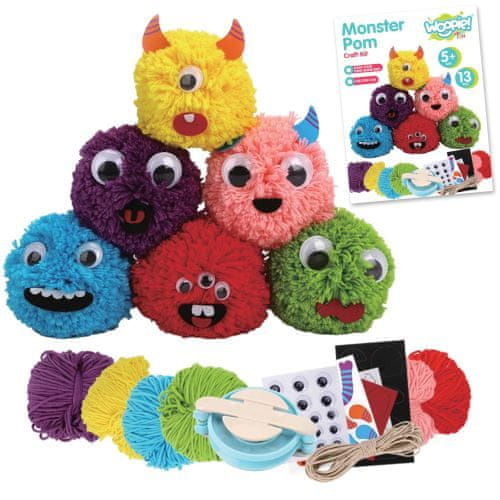 WOOPIE WOOPIE ART & FUN Vytvořte si kreativní sadu Monster Pom Monster