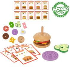 WOOPIE WOOPIE GREEN Wooden Burger Restaurant Puzzle pro děti 15 ks. certifikát FSC