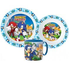 Stor Sada plastového nádobí Ježek Sonic s hrnečkem