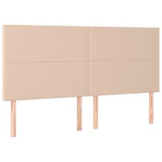 Greatstore Čelo postele s LED cappuccino 180x5x118/128 cm umělá kůže