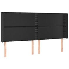 Vidaxl Čelo postele typu ušák černé 183x16x118/128 cm umělá kůže