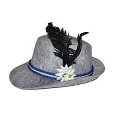 funny fashion Německý klobouk šedý