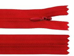 Kraftika 1ks high risk red zip skrytý nedělitelný 3 mm délka 60 cm