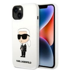 Karl Lagerfeld KLHCP14MSNIKBCH hard silikonové pouzdro iPhone 14 PLUS 6.7" white Silicone Ikonik