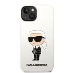 Karl Lagerfeld KLHCP14MSNIKBCH hard silikonové pouzdro iPhone 14 PLUS 6.7" white Silicone Ikonik