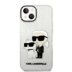 Karl Lagerfeld KLHCP14MHNKCTGT hard silikonové pouzdro iPhone 14 PLUS 6.7" transparent Gliter Karl&Choupette