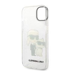 Karl Lagerfeld KLHCP14MHNKCTGT hard silikonové pouzdro iPhone 14 PLUS 6.7" transparent Gliter Karl&Choupette