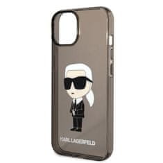 Karl Lagerfeld KLHCP14MHNIKTCK hard silikonové pouzdro iPhone 14 PLUS 6.7" black Ikonik Karl Lagerfeld