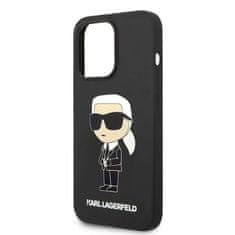 Karl Lagerfeld KLHCP14LSNIKBCK hard silikonové pouzdro iPhone 14 PRO 6.1" black Silicone Ikonik