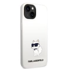 Karl Lagerfeld KLHCP14MSNCHBCH hard silikonové pouzdro iPhone 14 PLUS 6.7" white Silicone Choupette