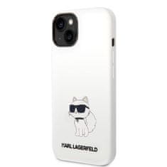 Karl Lagerfeld KLHCP14MSNCHBCH hard silikonové pouzdro iPhone 14 PLUS 6.7" white Silicone Choupette