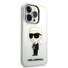 Karl Lagerfeld KLHCP14LHNIKTCT hard silikonové pouzdro iPhone 14 PRO 6.1" transparent Ikonik Karl Lagerfeld