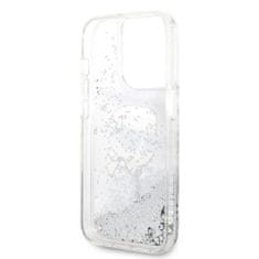 Karl Lagerfeld KLHCP14LLNKHCH hard silikonové pouzdro iPhone 14 PRO 6.1" silver Glitter Karl Head