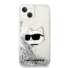 Karl Lagerfeld KLHCP14MLNHCCS hard silikonové pouzdro iPhone 14 PLUS 6.7" silver Glitter Choupette Head