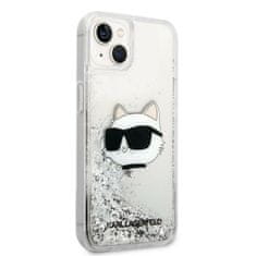 Karl Lagerfeld KLHCP14MLNHCCS hard silikonové pouzdro iPhone 14 PLUS 6.7" silver Glitter Choupette Head