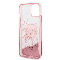 Karl Lagerfeld KLHCP14MLNKHCP hard silikonové pouzdro iPhone 14 PLUS 6.7" pink Glitter Karl Head