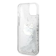 Karl Lagerfeld KLHCP14MLNHCCS hard silikonové pouzdro iPhone 14 PLUS 6.7" silver Glitter Choupette Head