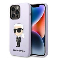 Karl Lagerfeld KLHCP14LSNIKBCU hard silikonové pouzdro iPhone 14 PRO 6.1" purple Silicone Ikonik