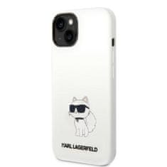 Karl Lagerfeld KLHMP14MSNCHBCH hard silikonové pouzdro iPhone 14 PLUS 6.7" white Silicone Choupette MagSafe