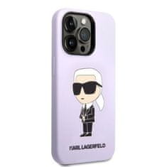 Karl Lagerfeld KLHCP14LSNIKBCU hard silikonové pouzdro iPhone 14 PRO 6.1" purple Silicone Ikonik