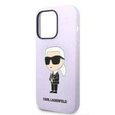 Karl Lagerfeld KLHCP14LSNIKBCU hard silikonové pouzdro iPhone 14 PRO 6.1" purple Silicone Ikonik