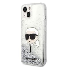 Karl Lagerfeld KLHCP14MLNKHCH hard silikonové pouzdro iPhone 14 PLUS 6.7" silver Glitter Karl Head