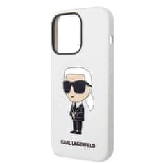 Karl Lagerfeld KLHCP14LSNIKBCH hard silikonové pouzdro iPhone 14 PRO 6.1" white Silicone Ikonik