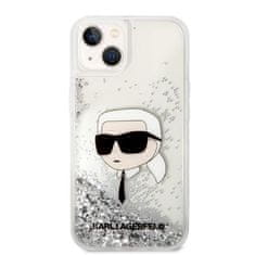 Karl Lagerfeld KLHCP14MLNKHCH hard silikonové pouzdro iPhone 14 PLUS 6.7" silver Glitter Karl Head