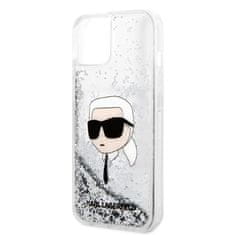 Karl Lagerfeld KLHCP14MLNKHCH hard silikonové pouzdro iPhone 14 PLUS 6.7" silver Glitter Karl Head