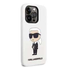 Karl Lagerfeld KLHCP14XSNIKBCH hard silikonové pouzdro iPhone 14 PRO MAX 6.7" white Silicone Ikonik