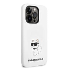Karl Lagerfeld KLHCP14XSNCHBCH hard silikonové pouzdro iPhone 14 PRO MAX 6.7" white Silicone Choupette