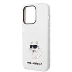 Karl Lagerfeld KLHCP14XSNCHBCH hard silikonové pouzdro iPhone 14 PRO MAX 6.7" white Silicone Choupette