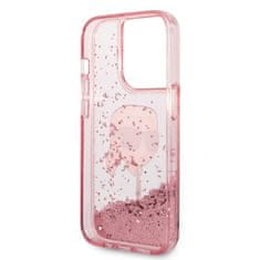 Karl Lagerfeld KLHCP14LLNKHCP hard silikonové pouzdro iPhone 14 PRO 6.1" pink Glitter Karl Head