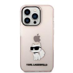 Karl Lagerfeld KLHCP14LHNCHTCP hard silikonové pouzdro iPhone 14 PRO 6.1" pink Ikonik Choupette