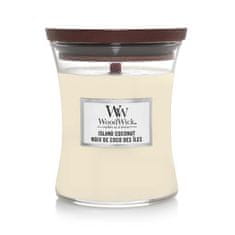 Woodwick vonná svíčka Island Coconut (Kokosový ostrov) 275g