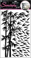 Anděl Přerov Samolepky na zeď bambus černý s lístky 50x32cm