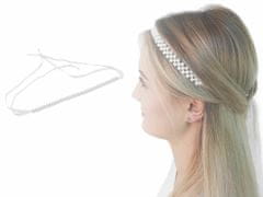 Kraftika 1ks perlová perlová čelenka do vlasů zavazovací